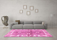 Machine Washable Oriental Pink Traditional Rug, wshabs3205pnk