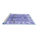 Sideview of Machine Washable Oriental Blue Traditional Rug, wshabs3205blu