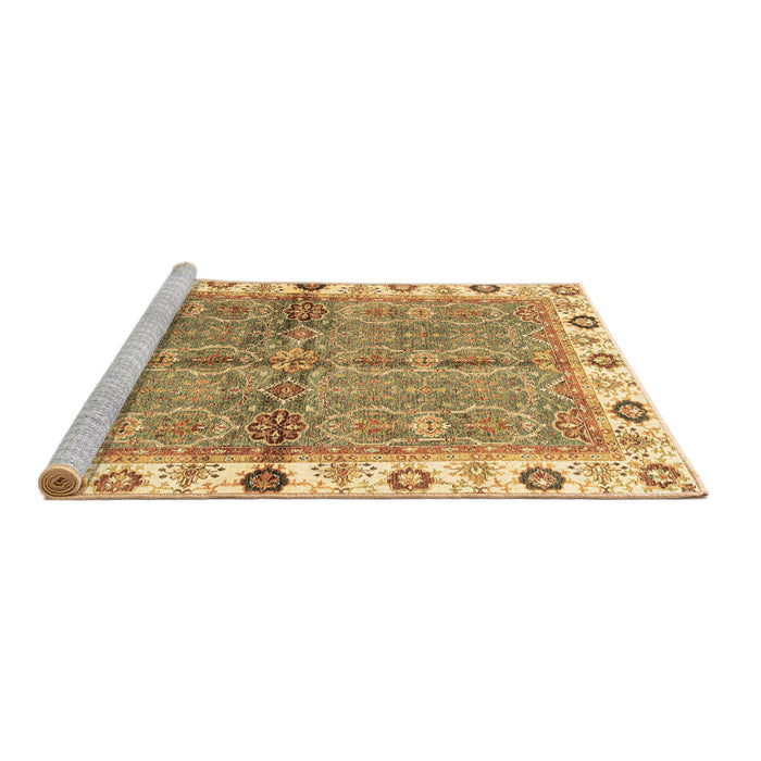 Sideview of Machine Washable Oriental Brown Traditional Rug, wshabs3206brn
