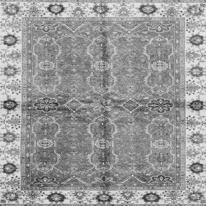 Square Oriental Gray Traditional Rug, abs3206gry