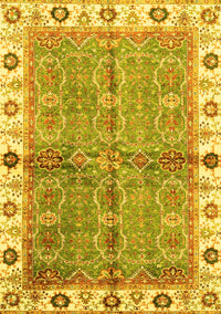 Oriental Yellow Traditional Rug, abs3206yw