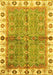 Oriental Yellow Traditional Rug, abs3206yw