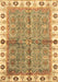 Machine Washable Oriental Brown Traditional Rug, wshabs3206brn