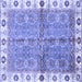 Square Oriental Blue Traditional Rug, abs3206blu