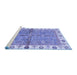 Sideview of Machine Washable Oriental Blue Traditional Rug, wshabs3206blu