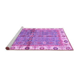 Sideview of Machine Washable Oriental Purple Traditional Area Rugs, wshabs3206pur
