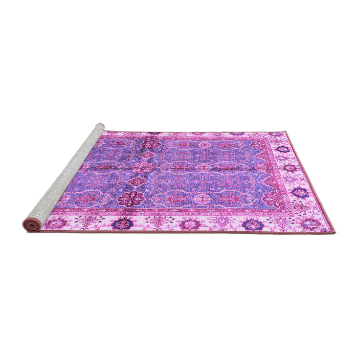 Sideview of Machine Washable Oriental Purple Traditional Area Rugs, wshabs3206pur