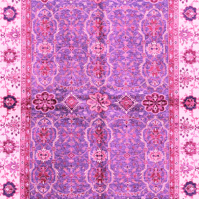 Machine Washable Oriental Pink Traditional Rug, wshabs3206pnk