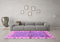 Machine Washable Oriental Purple Traditional Rug, wshabs3206pur