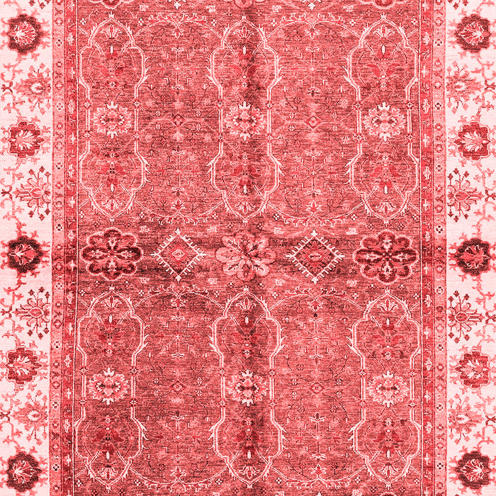 Machine Washable Oriental Red Traditional Rug, wshabs3206red