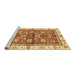 Sideview of Machine Washable Oriental Brown Traditional Rug, wshabs3207brn