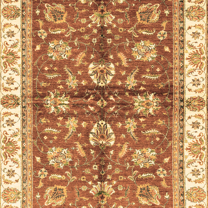 Machine Washable Oriental Brown Traditional Rug, wshabs3207brn