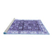 Sideview of Machine Washable Oriental Blue Traditional Rug, wshabs3207blu