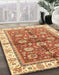 Abstract Red Oriental Rug in Family Room, abs3207