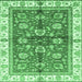 Square Oriental Emerald Green Traditional Rug, abs3207emgrn