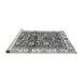 Sideview of Machine Washable Oriental Gray Traditional Rug, wshabs3207gry