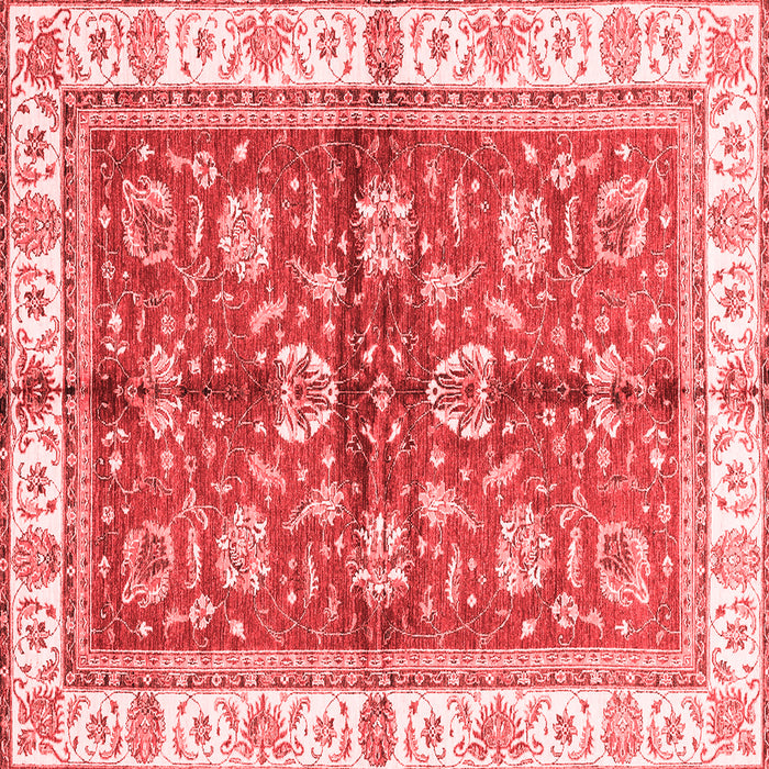 Machine Washable Oriental Red Traditional Rug, wshabs3207red