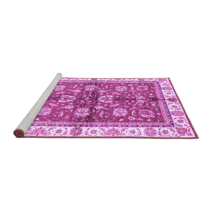Sideview of Machine Washable Oriental Purple Traditional Area Rugs, wshabs3207pur
