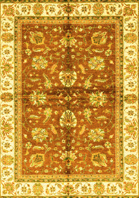 Oriental Yellow Traditional Rug, abs3207yw