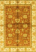 Oriental Yellow Traditional Rug, abs3207yw