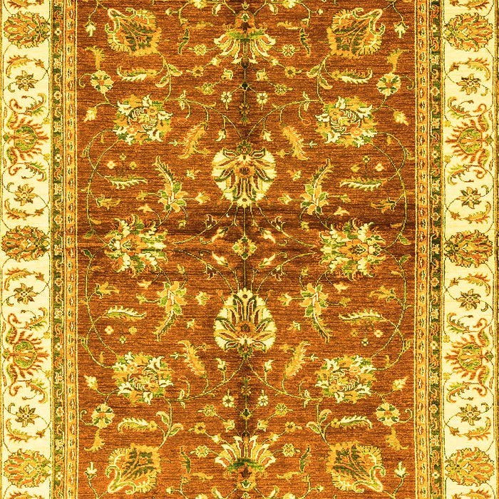 Oriental Yellow Traditional Rug, abs3207yw