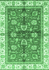 Oriental Emerald Green Traditional Rug, abs3207emgrn