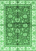 Oriental Emerald Green Traditional Rug, abs3207emgrn