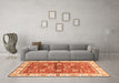 Machine Washable Oriental Orange Traditional Area Rugs in a Living Room, wshabs3207org