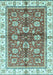 Oriental Light Blue Traditional Rug, abs3207lblu