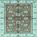 Square Oriental Light Blue Traditional Rug, abs3207lblu