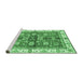 Sideview of Machine Washable Oriental Emerald Green Traditional Area Rugs, wshabs3207emgrn