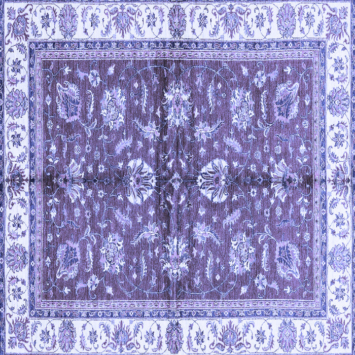 Square Oriental Blue Traditional Rug, abs3207blu