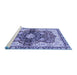 Sideview of Machine Washable Persian Blue Traditional Rug, wshabs3208blu