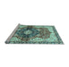 Sideview of Machine Washable Persian Light Blue Traditional Rug, wshabs3208lblu