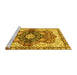 Sideview of Machine Washable Persian Yellow Traditional Rug, wshabs3208yw