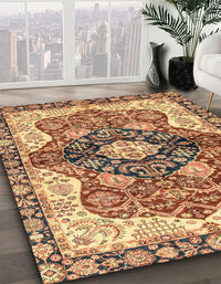 Abstract Brown Red Persian Rug, abs3208