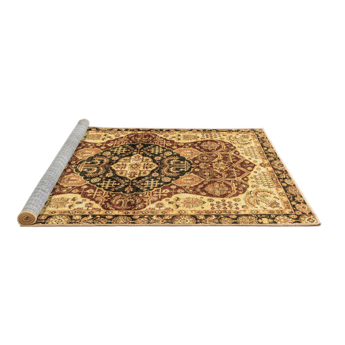 Sideview of Machine Washable Persian Brown Traditional Rug, wshabs3208brn