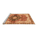 Sideview of Machine Washable Persian Orange Traditional Area Rugs, wshabs3208org