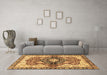 Machine Washable Persian Brown Traditional Rug in a Living Room,, wshabs3208brn