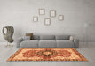 Machine Washable Persian Orange Traditional Area Rugs in a Living Room, wshabs3208org