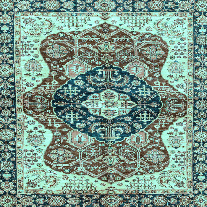 Square Persian Light Blue Traditional Rug, abs3208lblu
