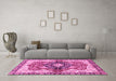 Machine Washable Persian Pink Traditional Rug in a Living Room, wshabs3208pnk