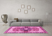 Machine Washable Persian Pink Traditional Rug, wshabs3208pnk