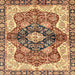 Square Abstract Brown Red Persian Rug, abs3208