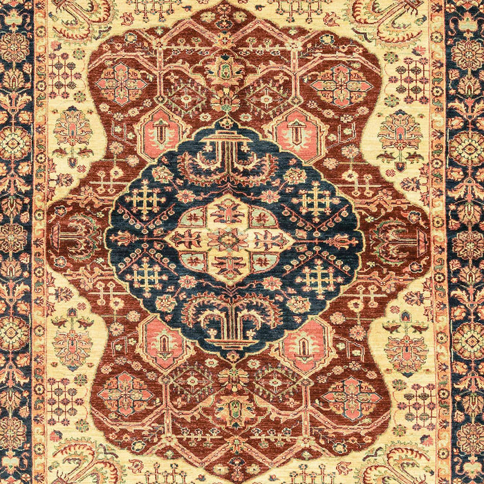 Machine Washable Abstract Brown Red Rug, wshabs3208