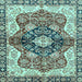 Square Machine Washable Persian Light Blue Traditional Rug, wshabs3208lblu