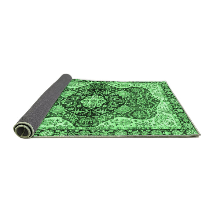 Sideview of Persian Emerald Green Traditional Rug, abs3208emgrn