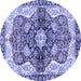 Round Persian Blue Traditional Rug, abs3208blu