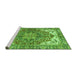 Sideview of Machine Washable Persian Green Traditional Area Rugs, wshabs3209grn