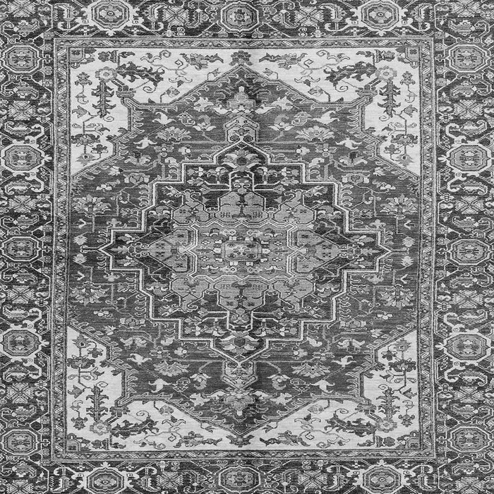 Square Machine Washable Persian Gray Traditional Rug, wshabs3209gry